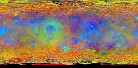 False-color map of Ceres
