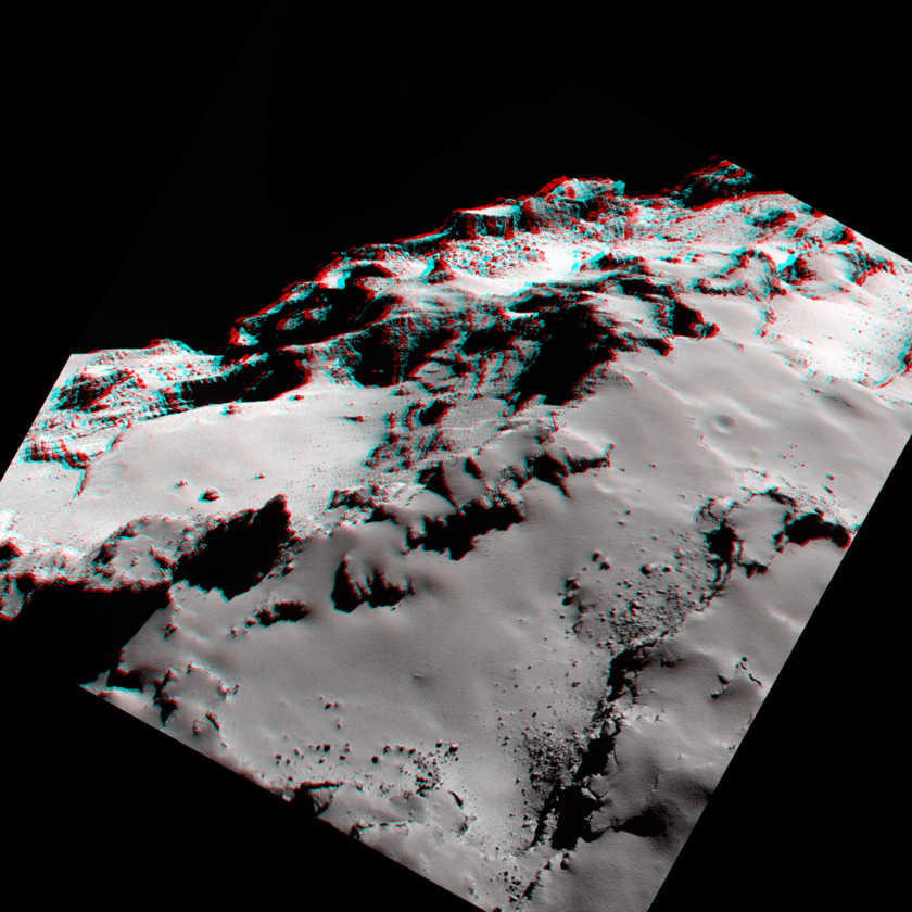 Over the shoulder of 67P