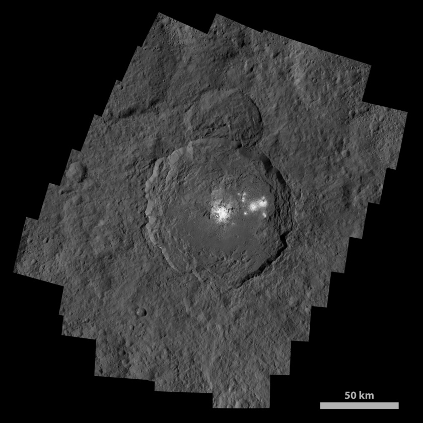 High-resolution mosaic of Occator crater, Ceres