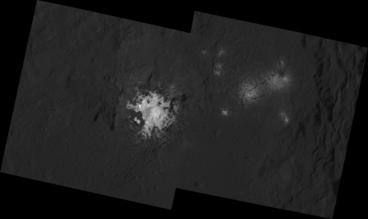 Detail view of Ceres' brightest spots