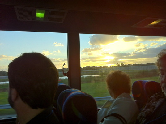 On The Bus To The Launch Site