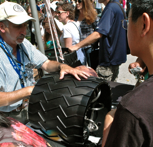 A Curiosity Wheel Displayed at JPL's Open House in 2012