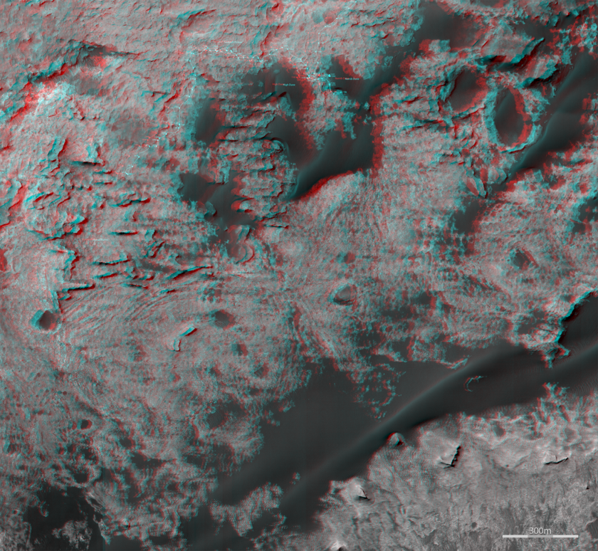 3D route map for Curiosity: Across the Bagnold dune field, sols 1153-1417