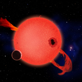Hypothetical Earth-size planet orbiting a young red dwarf