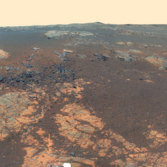 False-color Matijevic Hill Vista (Opportunity 2013-01-24)