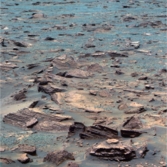 Dark, upturned Boulders in Ray's Box