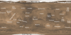 Mars Weather Reports Reference Map