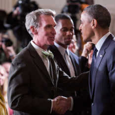 Bill Nye Greets President Obama