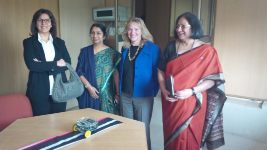 Visting students at the Miranda House at the University of Delhi