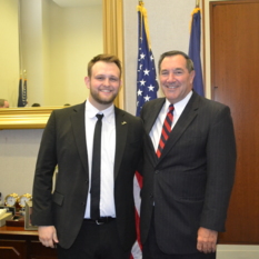 Aaron Campbell and Senator Donnelly (D-IN)