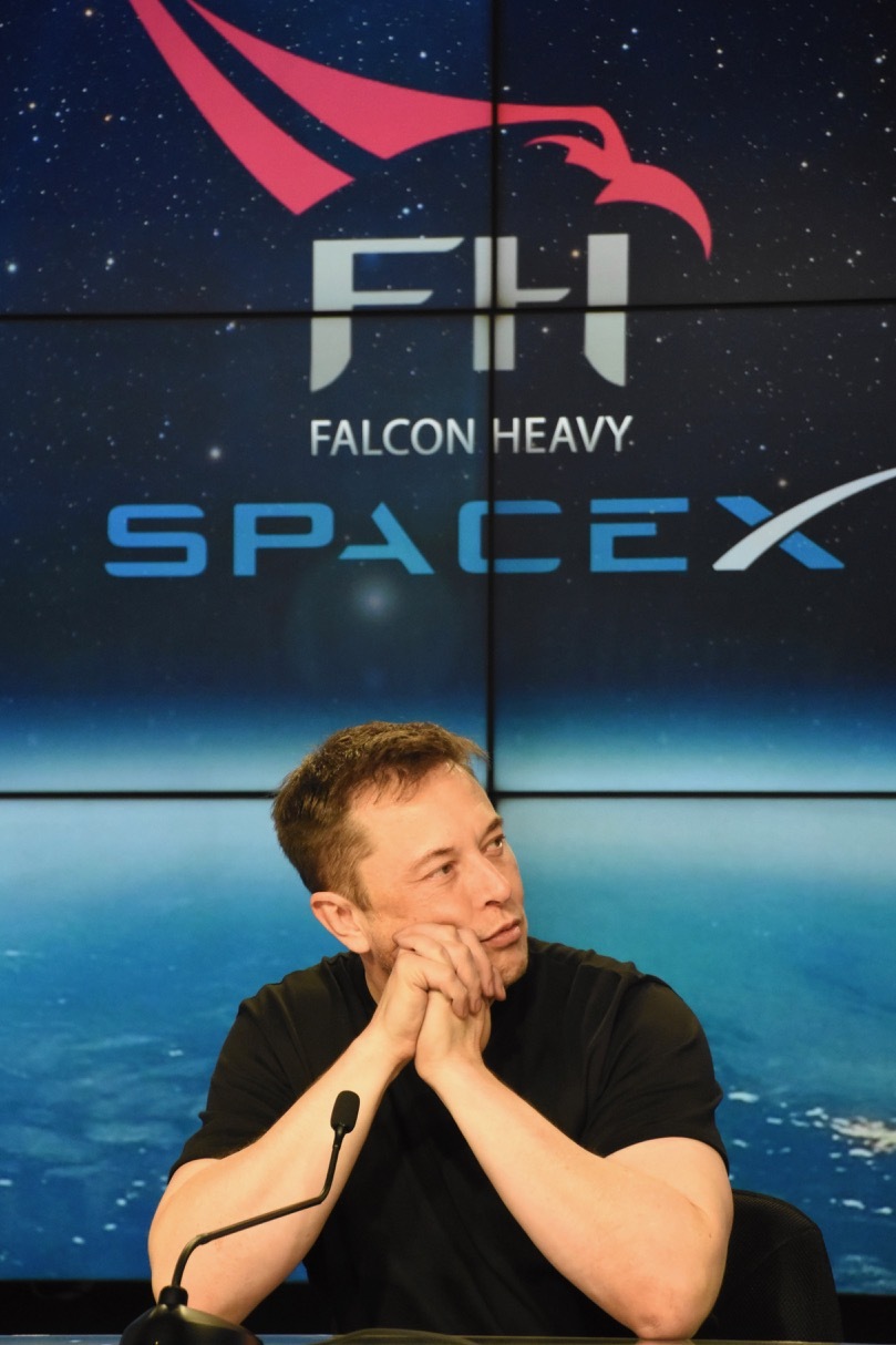 Elon Musk at Falcon Heavy press conference The Society