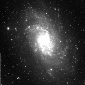 First light image of the M33 galaxy from the 0.76m (30 in) telescope at the Astronomical Research Institute in Illinois, USA