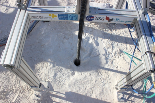 Planetary Deep Drill support wire and umbilical