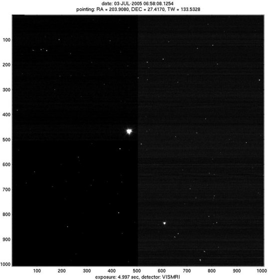 The Deep Impact Impactor spacecraft, an hour after separation