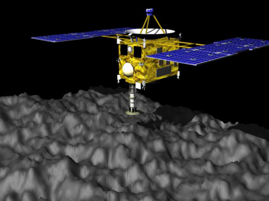 Hayabusa sampling Itokawa