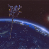 Galileo flies by Earth