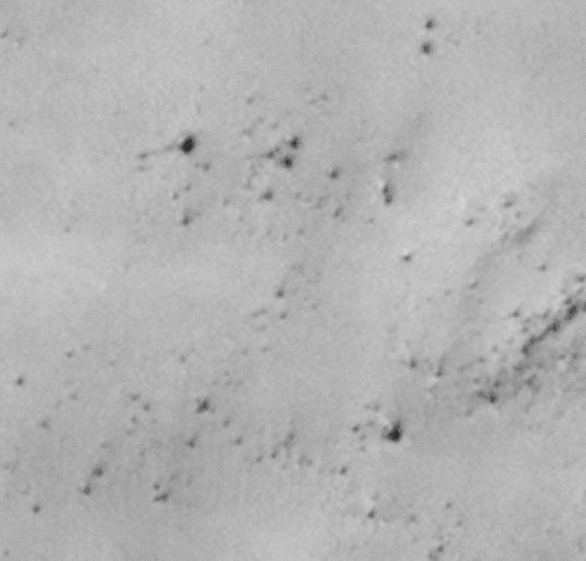 Flicker comparison of 2007 and 2013 images of candidate Mars 3 backshell and lander