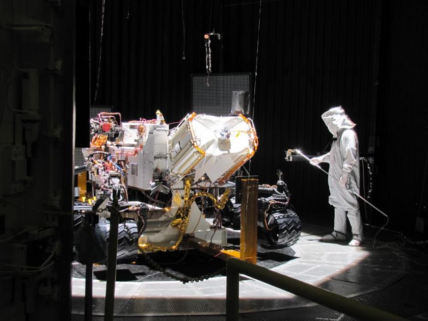 Curiosity undergoing environmental testing