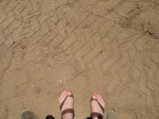 Mars Science Laboratory wheel tracks