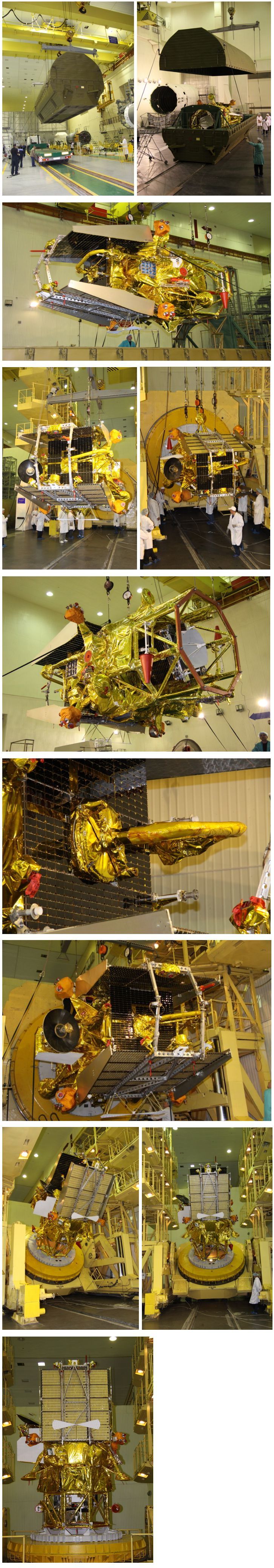 Photo album of Phobos-Grunt being un-crated