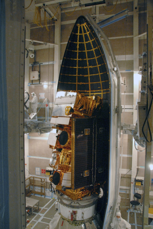 NPP half-enclosed in its fairing