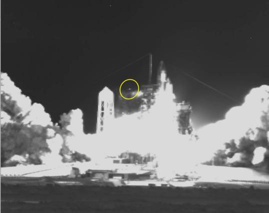 Infrared video of “high flier” debris
