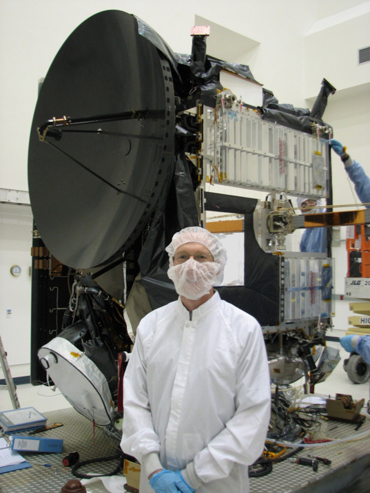 Marc Rayman with the Dawn spacecraft