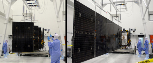 Testing the deployment of Dawn's solar panels
