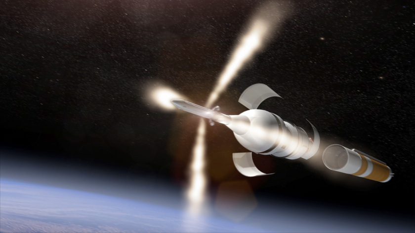 Orion discards its Launch Abort System