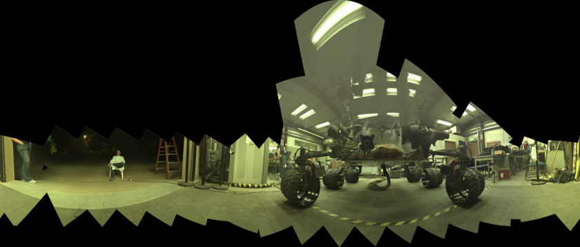 Curiosity's belly-pan self portrait test
