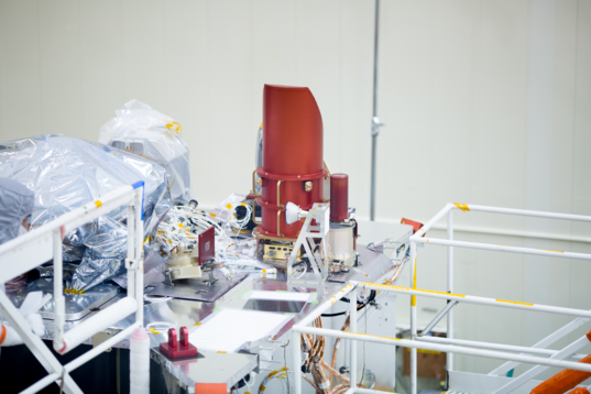 OCAMS on science deck of OSIRIS-REx