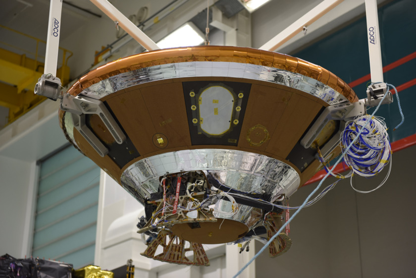 Schiaparelli being installed on ExoMars TGO