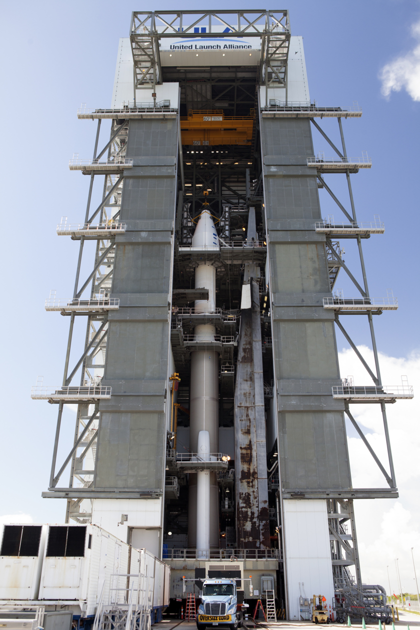 OSIRIS-REx atop its rocket