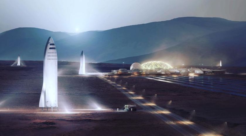 veículos SpaceX em Marte