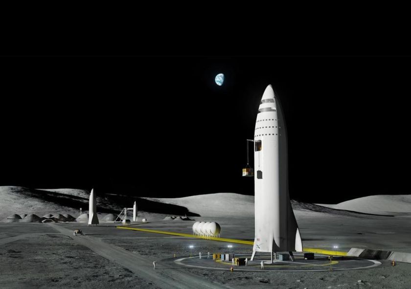 conceito de base SpaceX Lua