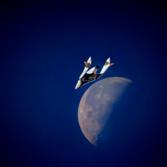 Gliding past the Moon