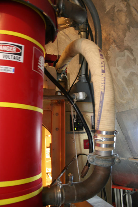 One of Arecibo's klystrons with its cooling tube