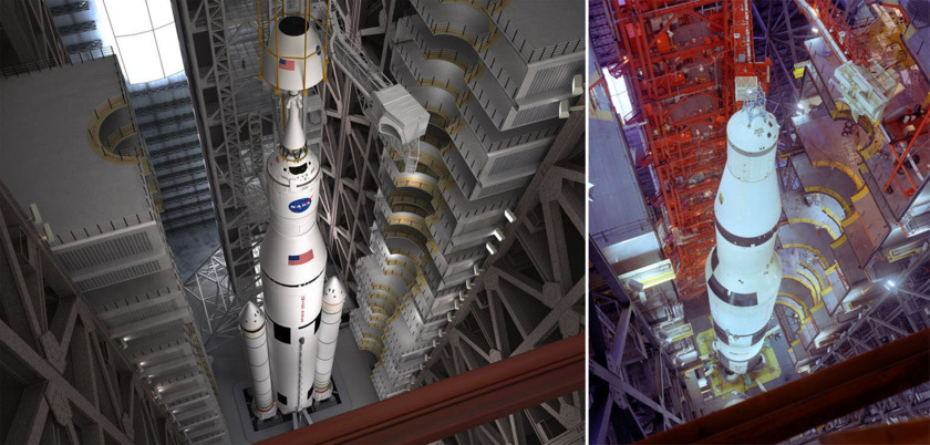 SLS vs. Saturn V processing