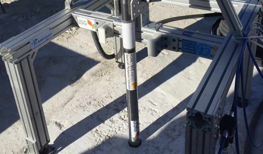 Planetary Deep Drill in gypsum
