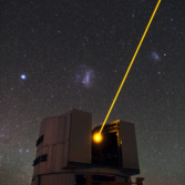 Yepun’s Laser and the Magellanic Clouds