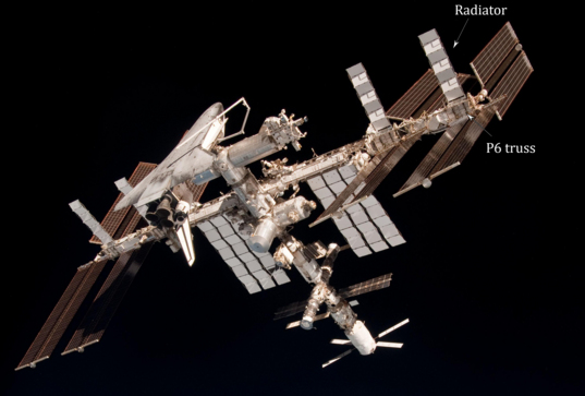 Location of P6 truss and radiator