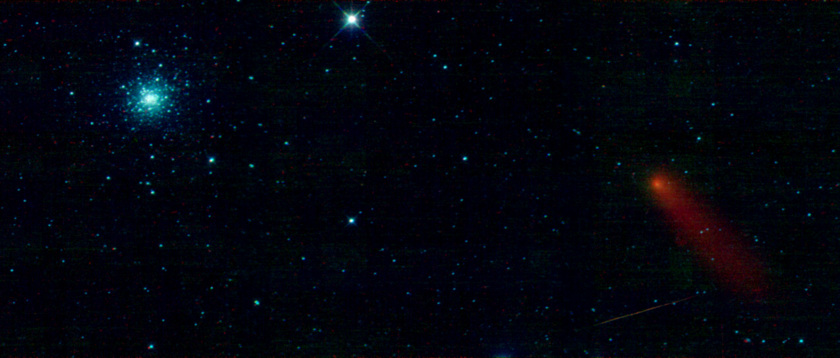 WISE image of a Comet and a Cluster