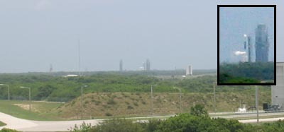 The Boeing Delta II rocket on the horizon