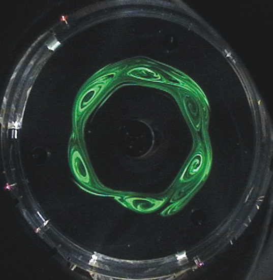 Creating Saturn's hexagon in the laboratory