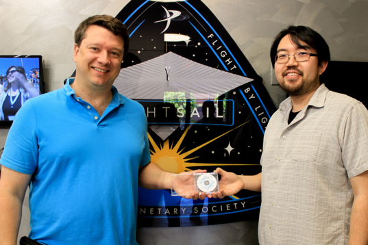LightSail 2 mini-DVD handoff