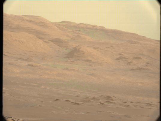 Demosaiced version of a Mastcam-100 image of Mt Sharp