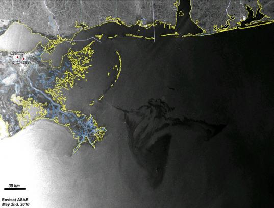 Envisat images the Deepwater Horizon oil spill