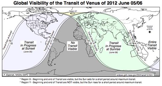 Venus Transit 2012 Visibility