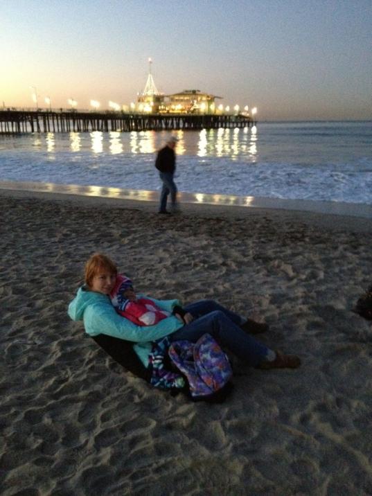 Eclipse watching on Santa Monica beach!