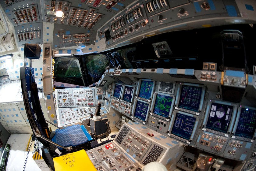 Endeavour flight deck, powered on for almost the last time 11